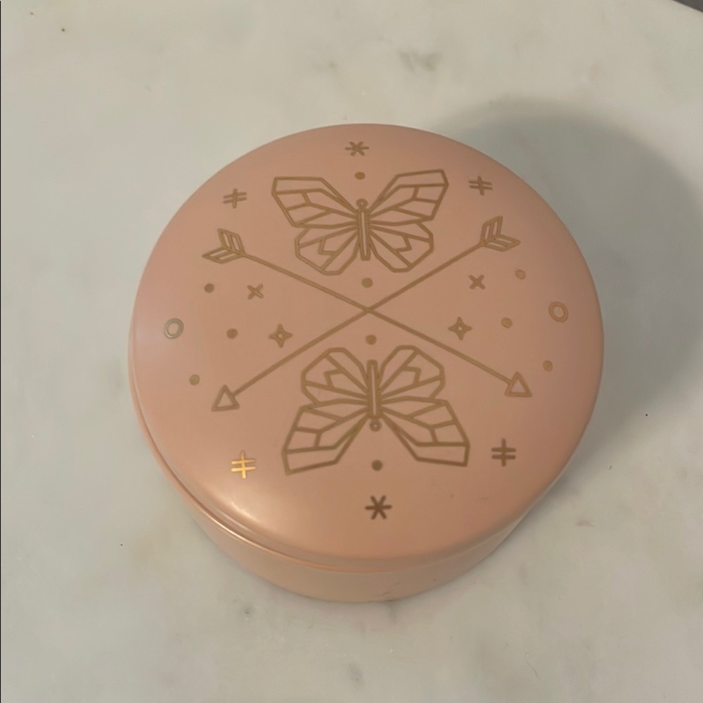 Pink and Gold Butterfly Gemini Trinket Box